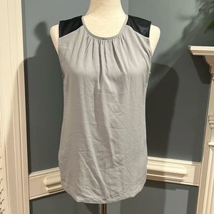 Loft pleather accent multi medium tank top size small